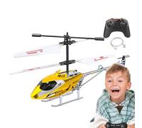 Helicóptero RC para niños: Juguete Modelo de avión de Control Remoto, Juguete de helicóptero Recargable | Helicóptero eléctrico fácil de Volar con flotación Estable, Luces LED, construcción du