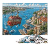 Helicóptero retrofuturista Puzzle De Madera 1000 Piezas Adultos Y Niños,Madera,14 Años+,Rompecabezas,Anti-estrés,Regalo Ideal,Desafío,Reto,Relax,Educativo,Deco Pared (75x50cm)
