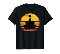Helicóptero UH-1 Huey con Sunset Vintage of Vietnam Chopper Camiseta