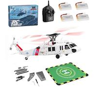 Helicóptero WL K270 UH-60L BlackHawkk RC con giroscopio de 6 ejes, helicóptero de control remoto 2.4G 4CH con motor sin escobillas, retención de altitud barométrica y posicionamiento de flujo óptico