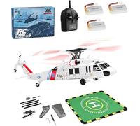 Helicóptero WL K270 UH-60L BlackHawkk RC con giroscopio de 6 ejes, helicóptero de control remoto 2.4G 4CH con motor sin escobillas, retención de altitud barométrica y posicionamiento de flujo óptico