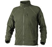 Helikon Alfa Táctico Cuadrícula Vellón Combate Hombres Chaqueta Verde Oliva