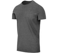 Helikon Camiseta Slim Hombre Casual Manga Corta Atlético Jaspeado en negro-gris