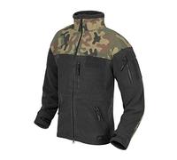Helikon Hombres Infantry Duty Vellón Chaqueta Negro/PL Woodland tamaño S
