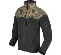 Helikon Hombres Infantry Duty Vellón Chaqueta Negro/PL Woodland tamaño XL