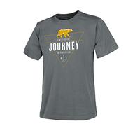 Helikon-Tex Camiseta de algodón Journey to Perfection, gris ceniza, gris, M
