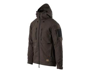 Helikon-Tex Chaqueta táctica de invierno Yukon para hombre - Chaqueta de invierno resistente Bushcraft - Aislamiento Climashield - 8 bolsillos, Earth Brown Black A, L