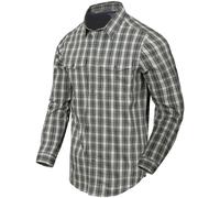 Helikon-Tex Covert Concealed Carry Camisa Hombres Manga Larga Foggy Grey Plaid
