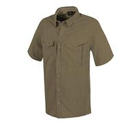 Helikon-Tex Defender Mk2 Ultralight Men Button Down Short Sleeve Shirt - Silver Mink, Small - Casual Outdoor, Fishing, Hiking, Tactical Shirt