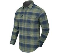 Helikon-Tex GreyMan Camisa Manga Larga Táctico Hombres Viaje Blast Blue Plaid