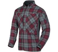 Helikon-Tex MBDU Camisa de Franela Hombres Urbano Viaje Manga Larga Ruby Plaid