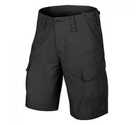 Helikon-Tex Pantalones Cortos para CPU para Hombre, polialgodón, Ripstop, Color Negro, polialgodón, Ripstop