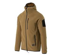 Helikon-Tex Patriot Pro Chaqueta de forro polar para hombre - Chaqueta de exterior - 256 g/m² ultraligera - Capucha - 5 bolsillos - Cremallera YKK, Marrón, XL