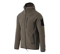 Helikon-Tex Patriot Pro Chaqueta de forro polar para hombre - Chaqueta de exterior - 256 g/m² ultraligera - Capucha - 5 bolsillos - Cremallera YKK, Taiga, XXL
