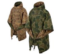 Helikon-Tex Swagman Roll reversible - Poncho militar Mitchell Camo Leaf/Mitchell Camo Clouds - Poncho multiusos y poncho de emergencia - Equipo de supervivencia - Manta y chaqueta Woobie, Marrón,