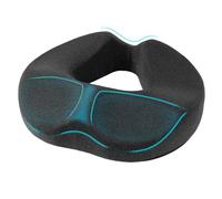 HELILBSRIAIN Donut Cojín - Cojín para hemorroides Alivio del coxis, cojín ergonómico de Espuma viscoelástica, Adecuado para sillas de Oficina, Coches y sillas de Ruedas, Color Negro