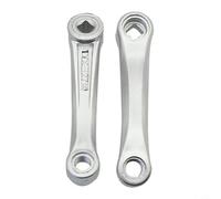 Helilyco 1 par de bielas para bicicleta E-for 127 mm agujero cuadrado de hierro para bicicleta brazos de manivela eléctrica para bicicleta de repuesto plata
