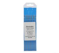 Helilyco 10 piezas de lantano WL15 para electrodos de soldadura tig | Para acero inoxidable y acero al carbono, varillas de tungsteno de punta azul de 1,6 mm x 150 mm