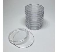 Helilyco 100 cápsulas redondas transparentes para monedas, caja protectora de monedas de 40 mm de diámetro interior, funda de plástico transparente para almacenamiento conmemorativo de colección de