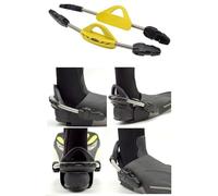 Helilyco 2 correas de aleta de resorte de buceo 304 para acero inoxidable, antideslizantes, para reemplazo de aletas de yegua, color negro