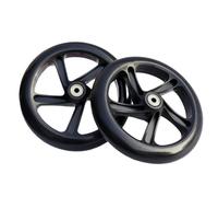 Helilyco 2 ruedas silenciosas de poliuretano para scooter, rodillos elásticos antideslizantes con rodamientos para patines de ruedas, vagón, silla de ruedas, varios tamaños