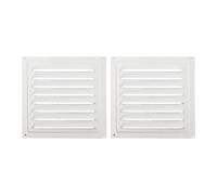 Helilyco 20 x 20 cm para rejilla de ventilación de acero inoxidable HVAC pared lateral de techo negro antracita, 200 x 200 mm, cubierta protectora de flujo de aire