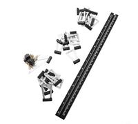 Helilyco 28 reglas de marcado de espiga de cola de milano, calibre de junta trasera ajustable de 6 proporciones para carpintería, herramienta de escritura de aleación de aluminio con función de doble