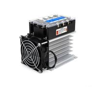 Helilyco 3 para la fase relé de estado sólido 40A DC Control AC con | Grado industrial, salida de 24-480 VCA, aislamiento fotoeléctrico, soporta carga resistiva de 64 kW, incluye ventilador de