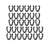 Helilyco 32 clips de cable de soporte de micrófono, abrazaderas de cable de plástico ABS de 15 a 30 mm, soportes de gestión de cables negros compatibles con poste de pluma, soportes de micrófono