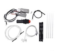 Helilyco 42322 Kit de parrilla de gas con electrodos con cables, botón pulsador y conector compatible con barbacoa Summit Silver B de 4 quemadores, completo para parrilla de repuesto al aire libre