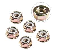 Helilyco 5 tuercas de dientes M10 x 1,25 para mano izquierda, cabezal cortador de cuerda, 22 x 11 mm, piezas de repuesto