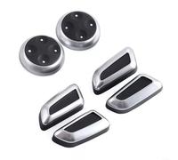 Helilyco 6 piezas de coche para ajuste de asiento botón interruptor cubierta perilla A4L B8 para A5 para Q3 para Q5 negro