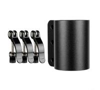 Helilyco Abrazadera de bloqueo reforzada de aleación de aluminio con liberación rápida para scooter eléctrico Kaabo Mantis10, bloqueo extendido de poste plegable, negro/para rojo (negro)