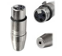 Helilyco Adaptador de audio estéreo XLR macho/hembra de 3,5 mm a 3,5 mm hembra para micrófonos, cámaras, mezcladores y equipos de transmisión