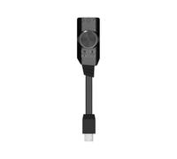 Helilyco Adaptador de audio USB de sonido envolvente virtual 7.1 con interruptor de silencio de micrófono, compatible con PS5, PS4, PC y dispositivos de 3.5 mm