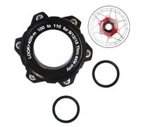 Helilyco Adaptador de cubo para bicicleta con bloqueo central a 6 pernos para Boost 15 x 100-110 mm y 12 x 142-148 mm, convertidor de montaje de freno de disco de aleación de aluminio, morado frontal