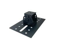 Helilyco Adaptador de metal giratorio para altavoces DJ y Home Audio, compatibilidad con postes de 35 mm, negro, 175 x 97 mm