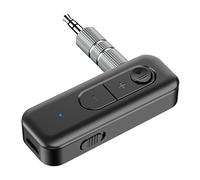 Helilyco Adaptador de transmisor y receptor inalámbrico 5.3 con batería de 10 horas, 15 m para alcance, AAC/para decodificación SBC, reducción de ruido, auriculares AUX y dispositivos de audio