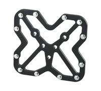 Helilyco Adaptadores de aluminio CNC para pedal de bicicleta para SPD y sistemas KEO, tacos de plataforma antideslizantes ligeros para ciclismo de carretera MTB, 1 par negro