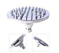 Helilyco Alcachofa de ducha moderna de 6 pulgadas para techo de baño con función giratoria, acabado cromado, diseño ABS fácil de limpiar, 150 mm, repuesto fijo de lluvia