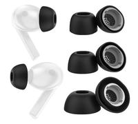 Helilyco Almohadillas de silicona para orejas 3 para Pro que no se estallen, para un diseño suave y conformable, tallas S/M/para L (3 pares, negro)