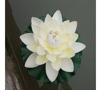 Helilyco Almohadillas flotantes artificiales grandes con base de hojas suaves, no tóxicas, fáciles de limpiar, decoración de agua para piscina, acuario o estanque de jardín (28 cm, rosa)