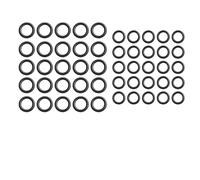 Helilyco Anillos tóricos de presión para manguera de lavadora, desconexión rápida, 50 unidades (25 x 1/4 pulgadas, 25 x 3/8 pulgadas), arandelas de sellado compatibles con herramientas de riego de