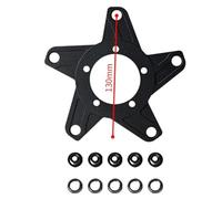 Helilyco Asiento de conversión de plato de aleación de aluminio para motor de bicicleta eléctrica de transmisión media, compatibilidad 104BCD 130BCD BCD, impermeable, resistente al desgaste para