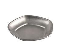 Helilyco Bandeja dosificadora de café de acero inoxidable con boquilla cónica, medición precisa de frijoles, forma irregular, taza dosificadora gris, espresso, té, nueces y sal