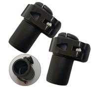 Helilyco Bastón de senderismo de aleación de aluminio, cierre rápido, 2 unidades, cerradura externa abatible para caminar, bastones de escalada, 14 mm, 16 mm, 18 mm, ajustable, color negro