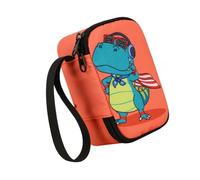 Helilyco Bolsa de almacenamiento compacta de EVA para Yoto Mini Player, funda de viaje rígida con correa para el hombro para tarjetas de cuentos infantiles y accesorios, color naranja