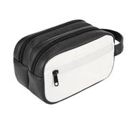 Helilyco Bolsa de transporte de bolas de piel sintética impermeable con correa de muñeca, para compartimentos duales, bolas, camisetas, guantes, estuche de almacenamiento portátil para hombres y