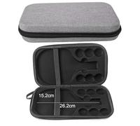 Helilyco Bolsa para raqueta de tenis de mesa con carcasa rígida de EVA, funda portátil para raqueta con 2 paletas y 6 pelotas, para forro suave con dos vías, color negro y gris