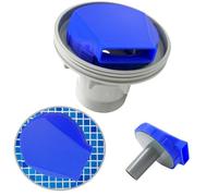 Helilyco Boquilla de entrada de piscina para piscinas Intex, para ajuste de retorno de chorro giratorio de 360 grados con rosca de 82 mm, mejora de circulación de agua azul/blanca